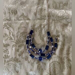 💗Blue Beaded Multi-Strand Invisible Necklace - 💗 10/$20 bundle